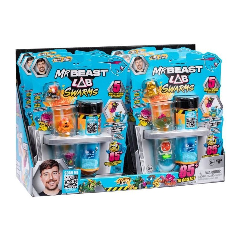 Pack de 5 minis figurines - MRBEAST LAB - SWARMS ATOMIC - Des 5 ans Pack de 5 minis figurines - MRBEAST LAB - SWARMS ATOMIC - Des 5 ans