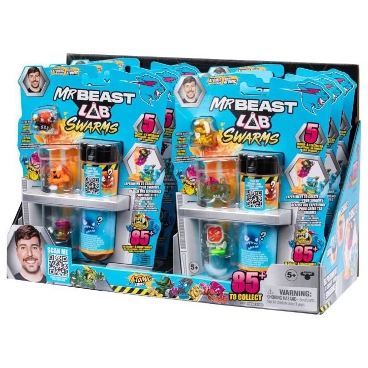 Pack de 5 minis figurines - MRBEAST LAB - SWARMS ATOMIC - Des 5 ans Pack de 5 minis figurines - MRBEAST LAB - SWARMS ATOMIC - Des 5 ans