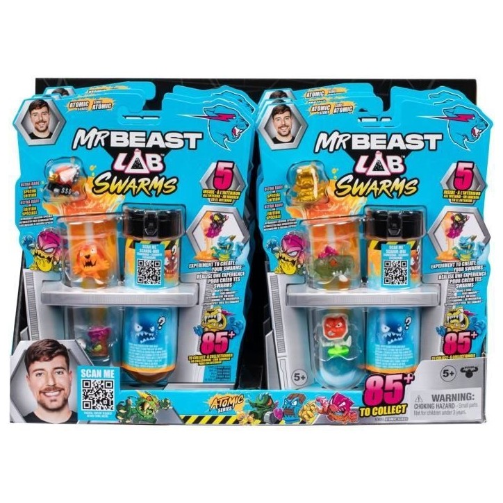 Pack de 5 minis figurines - MRBEAST LAB - SWARMS ATOMIC - Des 5 ans Pack de 5 minis figurines - MRBEAST LAB - SWARMS ATOMIC - Des 5 ans