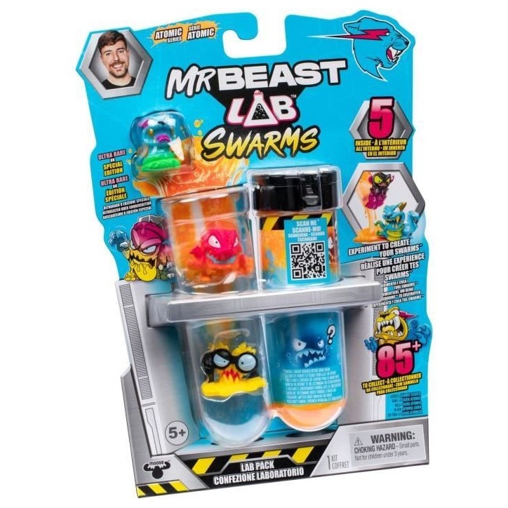 Pack de 5 minis figurines - MRBEAST LAB - SWARMS ATOMIC - Des 5 ans Pack de 5 minis figurines - MRBEAST LAB - SWARMS ATOMIC - Des 5 ans