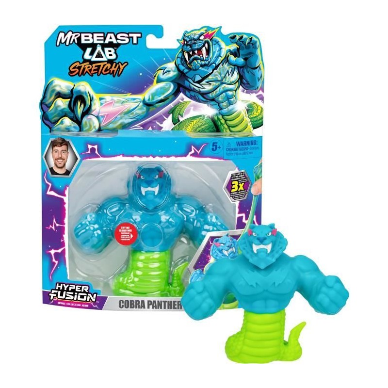 Figurine élastique - MRBEAST LAB - Goo Jit Zu - Cobra Panthere - 11 c Figurine élastique - MRBEAST LAB - Goo Jit Zu - Cobra Panthere - 11 c