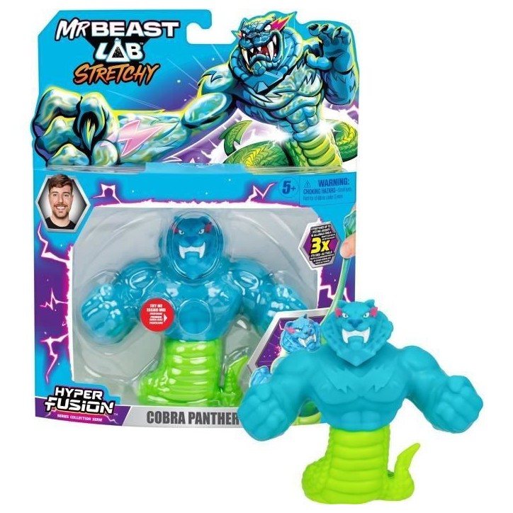 Figurine élastique - MRBEAST LAB - Goo Jit Zu - Cobra Panthere - 11 cm Figurine élastique - MRBEAST LAB - Goo Jit Zu - Cobra Panthere - 11 cm