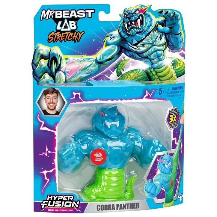 Figurine élastique - MRBEAST LAB - Goo Jit Zu - Cobra Panthere - 11 cm Figurine élastique - MRBEAST LAB - Goo Jit Zu - Cobra Panthere - 11 cm