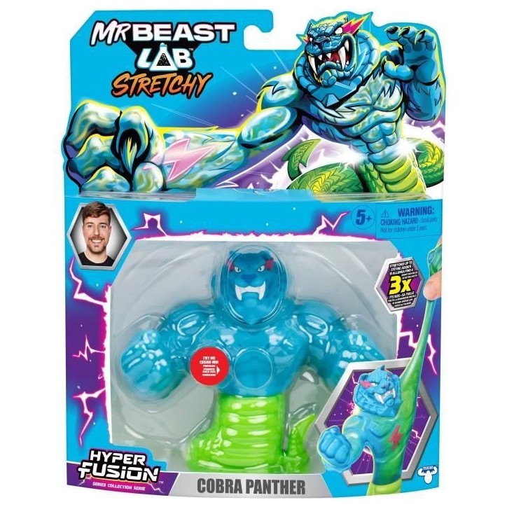 Figurine élastique - MRBEAST LAB - Goo Jit Zu - Cobra Panthere - 11 cm Figurine élastique - MRBEAST LAB - Goo Jit Zu - Cobra Panthere - 11 cm