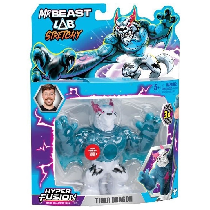 Figurine élastique - MRBEAST LAB - Goo Jit Zu - Tigre Dragon - 11 cm Figurine élastique - MRBEAST LAB - Goo Jit Zu - Tigre Dragon - 11 cm