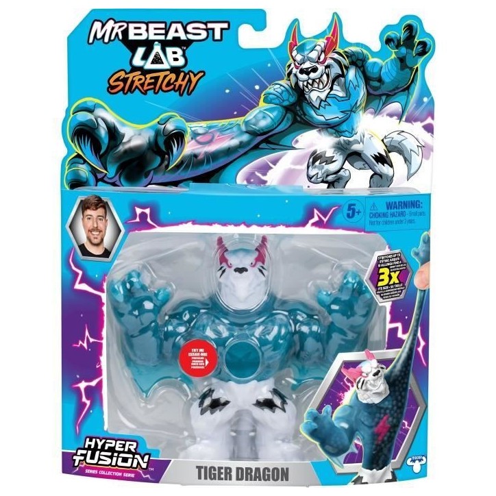 Figurine élastique - MRBEAST LAB - Goo Jit Zu - Tigre Dragon - 11 cm Figurine élastique - MRBEAST LAB - Goo Jit Zu - Tigre Dragon - 11 cm