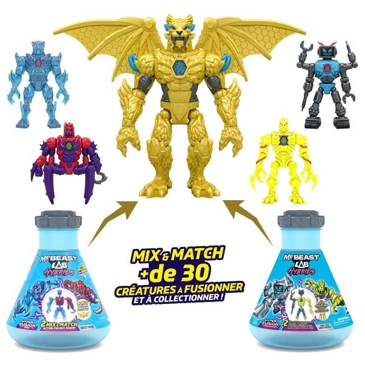 Pack de 2 figurines - MRBEAST LAB - Mix & Match - Modele aléatoire + Moitié de figurine Pack de 2 figurines - MRBEAST LAB - Mix & Match - Modele aléatoire + Moitié de figurine