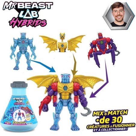 Pack de 2 figurines - MRBEAST LAB - Mix & Match - Modele aléatoire + Moitié de figurine
