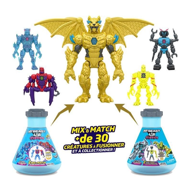 Pack de 2 figurines - MRBEAST LAB - Mix & Match - Modele aléatoire + Pack de 2 figurines - MRBEAST LAB - Mix & Match - Modele aléatoire +
