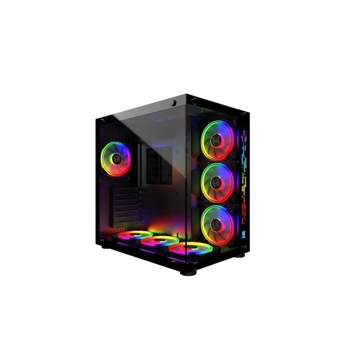 MRED - Boîtier PC Gamer ATX - Noir RGB Crystal Sea MRED - Boîtier PC Gamer ATX - Noir RGB Crystal Sea