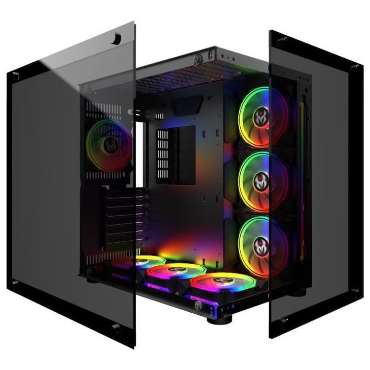 MRED - Boîtier PC Gamer ATX - Noir RGB Crystal Sea MRED - Boîtier PC Gamer ATX - Noir RGB Crystal Sea