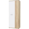 Armoire a chaussures MISCA - Décor chene sonoma et blanc mat - L69 x