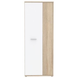 Armoire a chaussures MISCA - Décor chene sonoma et blanc mat - L69 x