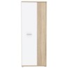Armoire a chaussures MISCA - Décor chene sonoma et blanc mat - L69 x