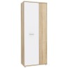 Armoire a chaussures MISCA - Décor chene sonoma et blanc mat - L69 x