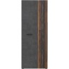 Armoire a chaussures - Béton gris foncé / Bois vintage - 18 paires -