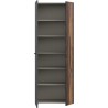 Armoire a chaussures - Béton gris foncé / Bois vintage - 18 paires -