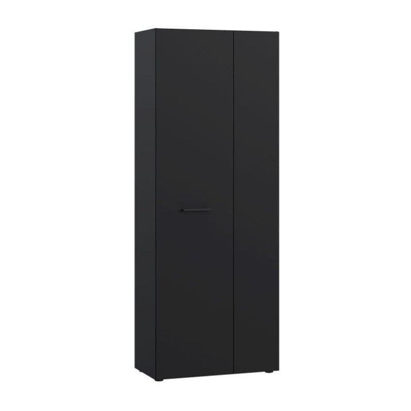 Armoire a chaussures - Noir - 18 paires - 68,7 x 36,5 x 181,1 cm - FOR Armoire a chaussures - Noir - 18 paires - 68,7 x 36,5 x 181,1 cm - FOR