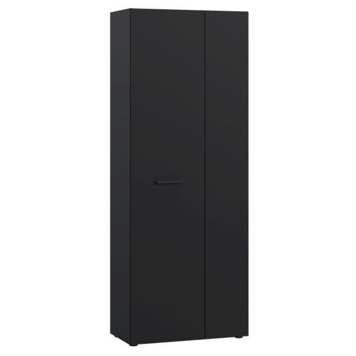 Armoire a chaussures - Noir - 18 paires - 68,7 x 36,5 x 181,1 cm - FORTE