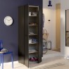 Armoire a chaussures - Noir - 18 paires - 68,7 x 36,5 x 181,1 cm - FOR
