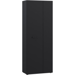 Armoire a chaussures - Noir - 18 paires - 68,7 x 36,5 x 181,1 cm - FOR
