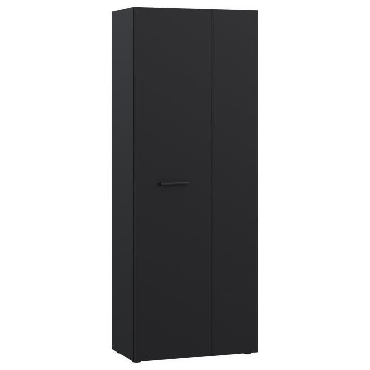 Armoire a chaussures - Noir - 18 paires - 68,7 x 36,5 x 181,1 cm - FORTE