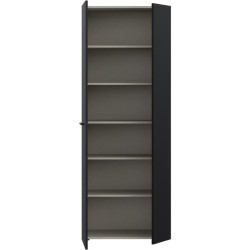 Armoire a chaussures - Noir - 18 paires - 68,7 x 36,5 x 181,1 cm - FOR