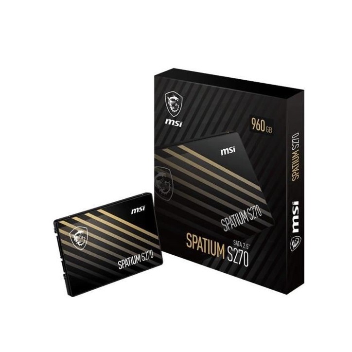 SSD interne - MSI - SPATIUM S270 - 480Go - SATA 2.5 - Vitesses fulgurantes SSD interne - MSI - SPATIUM S270 - 480Go - SATA 2.5 - Vitesses fulgurantes
