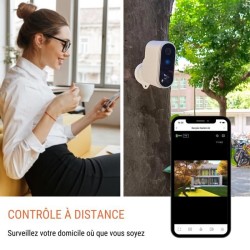 Caméra de surveillance extérieure sans fil avec panneau solaire Kony