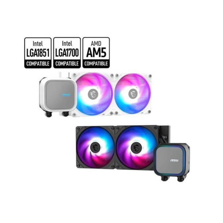 MSI - MAG CORELIQUID A13 240 - Kits de watercooling - 120 x 120 x 25 mm - Blanc MSI - MAG CORELIQUID A13 240 - Kits de watercooling - 120 x 120 x 25 mm - Blanc