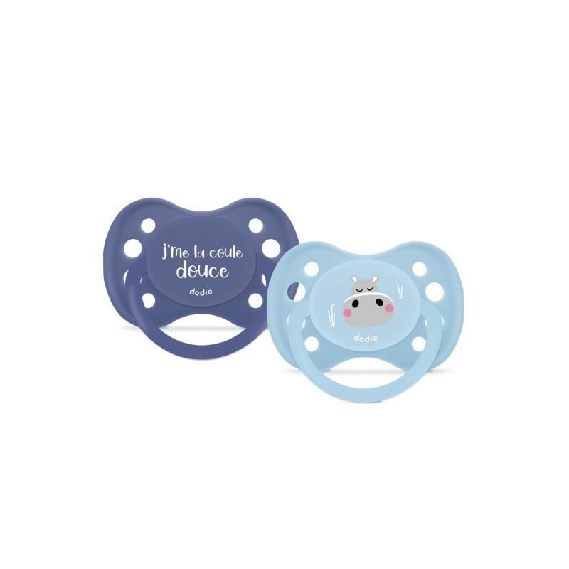 Duo sucettes anatomiques - DODIE - EDL A102 - +6 mois - Hippo Duo sucettes anatomiques - DODIE - EDL A102 - +6 mois - Hippo
