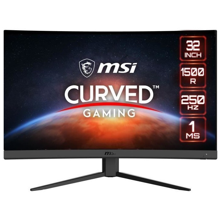 Ecran PC Gamer Incurvé - MSI - 32 - FHD - 250Hz - Dalle VA - 1ms - G32C4X Ecran PC Gamer Incurvé - MSI - 32 - FHD - 250Hz - Dalle VA - 1ms - G32C4X