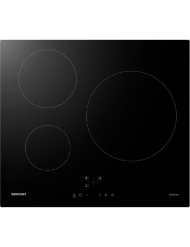 Plaque de cuisson induction - SAMSUNG - 3 zones - L59 x P57 cm - NZ63M3NM1BB/UR - 7200 W - Revetement verre - Noir