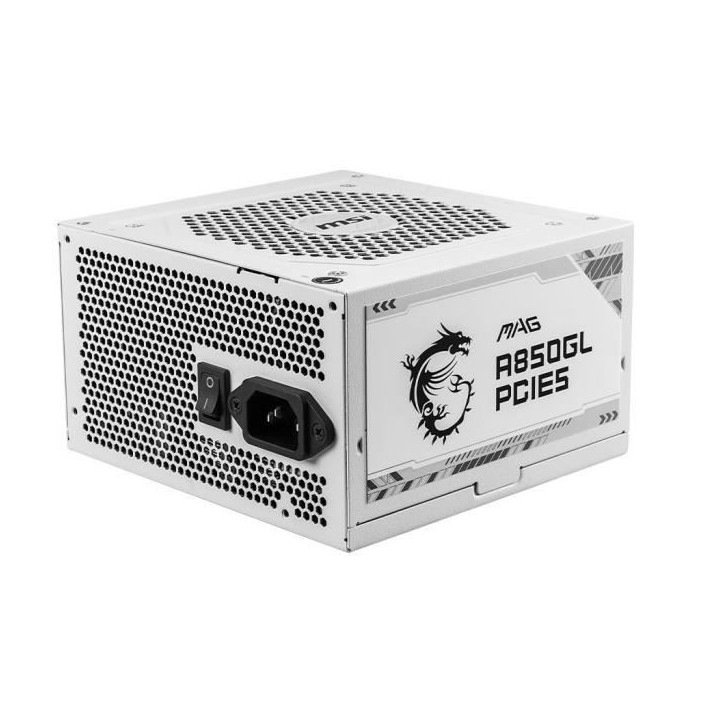 MSI - MAG A850GL PCIE5 WHITE - Bloc d'alimentation interne - 850W MSI - MAG A850GL PCIE5 WHITE - Bloc d'alimentation interne - 850W
