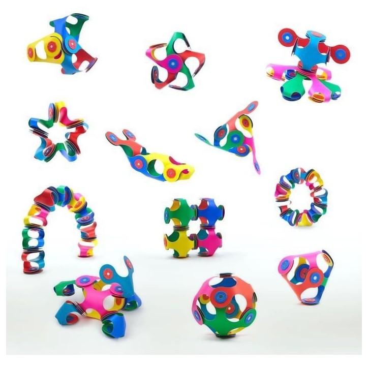 Tiny & Mighty CLIXO - GIPSY TOYS - Jeu de construction magnétique, flexible, durable et imaginatif - 9 pieces - Des 4 ans