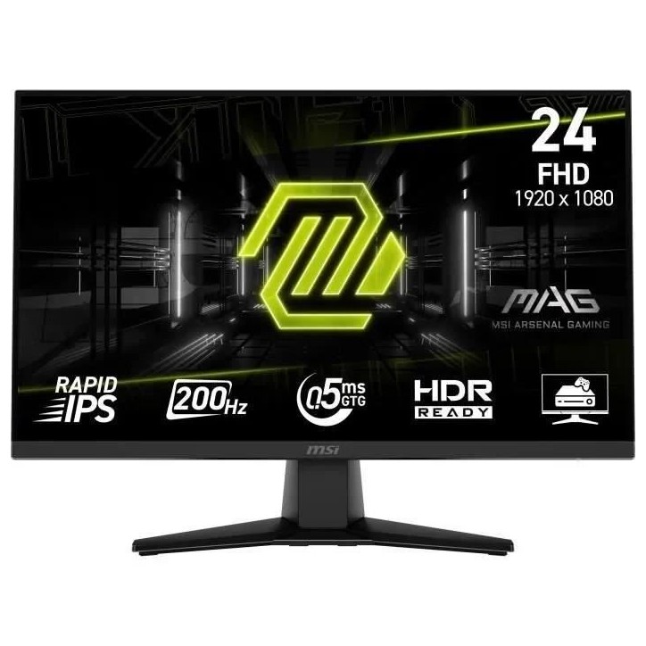 Ecran PC Gamer - MSI - 24 - FHD - 200Hz - Dalle IPS - 0,5ms - MAG242F Ecran PC Gamer - MSI - 24 - FHD - 200Hz - Dalle IPS - 0,5ms - MAG242F