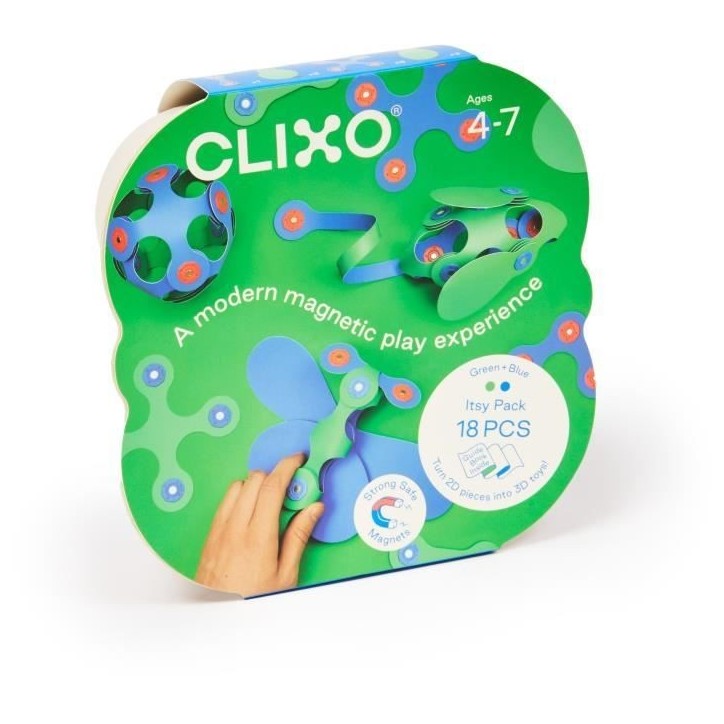 Itsy CLIXO - Bleu/vert - GIPSY TOYS - Jeu de Construction Magnétique - Jouet Educatif et Créatif - 18 pcs - Des 4 ans Itsy CLIXO - Bleu/vert - GIPSY TOYS - Jeu de Construction Magnétique - Jouet Educatif et Créatif - 18 pcs - Des 4 ans