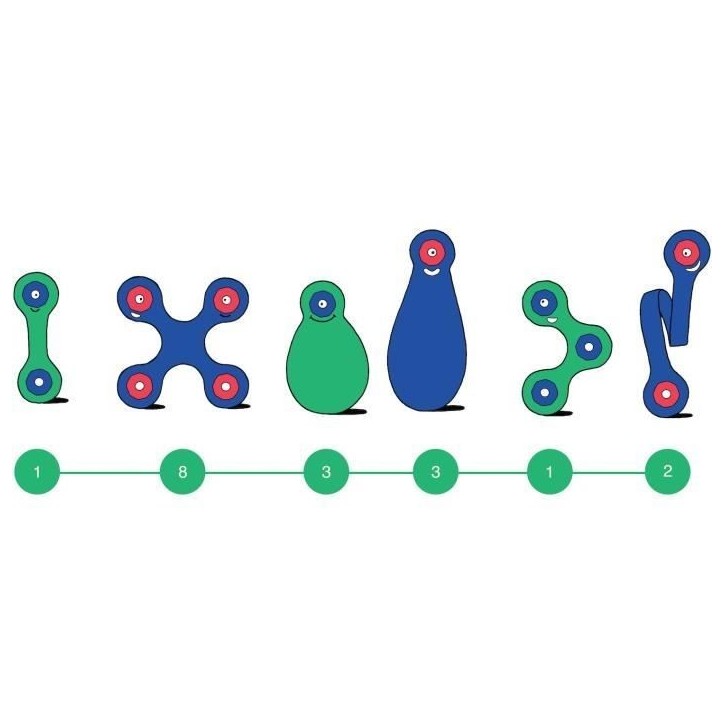 Itsy CLIXO - Bleu/vert - GIPSY TOYS - Jeu de Construction Magnétique - Jouet Educatif et Créatif - 18 pcs - Des 4 ans Itsy CLIXO - Bleu/vert - GIPSY TOYS - Jeu de Construction Magnétique - Jouet Educatif et Créatif - 18 pcs - Des 4 ans