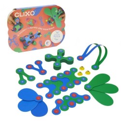 Crew Pack CLIXO - Bleu/Vert - GIPSY TOYS - Jeu de Construction magnét