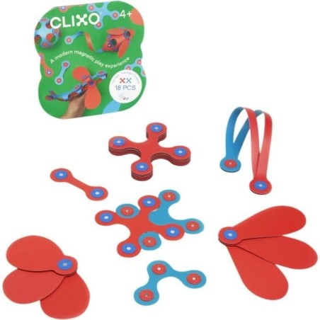 Itsy CLIXO - Flamingo/Turquoise - GIPSY TOYS - Jeu de Construction Mag
