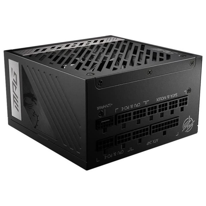 Bloc d'alimentation - MSI - MPG A850G PCIE5 - 850V - 50~60 Hz Bloc d'alimentation - MSI - MPG A850G PCIE5 - 850V - 50~60 Hz