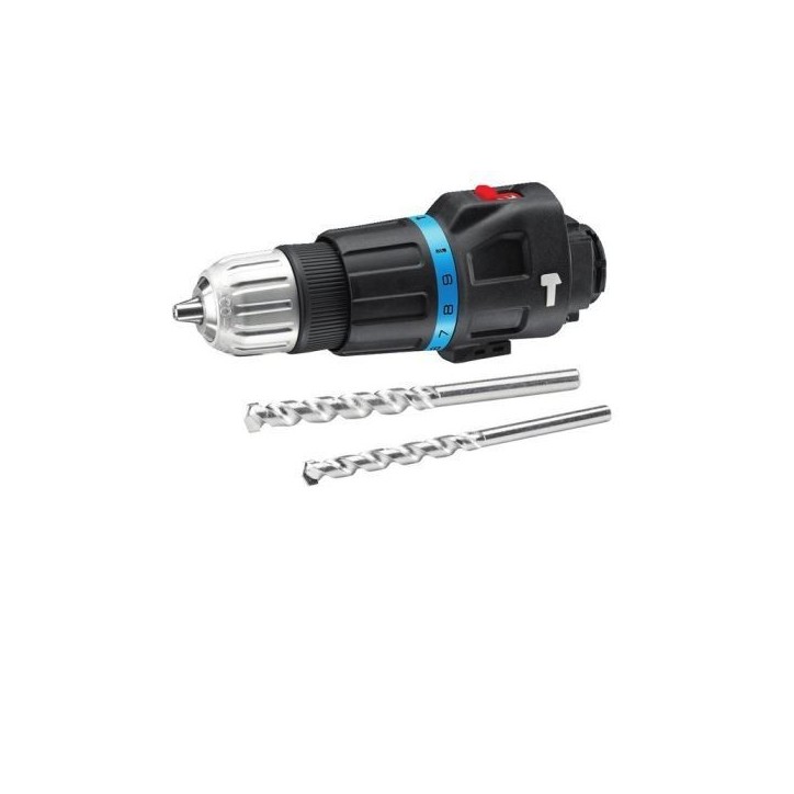 Tete de perceuse a percussion Multievo BLACK+DECKER - MTHD5-XJ - 11 positions - avec 2 forets Tete de perceuse a percussion Multievo BLACK+DECKER - MTHD5-XJ - 11 positions - avec 2 forets