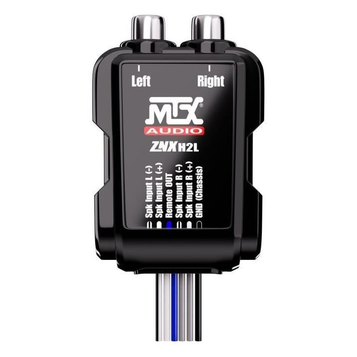 Adaptateur - MTX AUDIO - Câbles HP vers RCA 8V - Sortie ”Remote” Adaptateur - MTX AUDIO - Câbles HP vers RCA 8V - Sortie ”Remote”