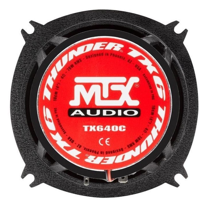 Coaxiaux 2 voies - MTX AUDIO - 10cm 4O 70Wrms - Châssis aluminium - Bobine Ø25mm TIL - Tweeter néodyme Ø22mm Coaxiaux 2 voies - MTX AUDIO - 10cm 4O 70Wrms - Châssis aluminium - Bobine Ø25mm TIL - Tweeter néodyme Ø22mm