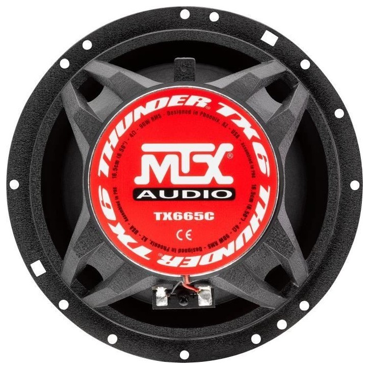 MTX TX665C Haut-parleurs voiture Coaxiaux 16,5cm 2 voies 90W RMS 4 Châssis alu Tweeters néodyme dôme soie Membrane pulpe cél MTX TX665C Haut-parleurs voiture Coaxiaux 16,5cm 2 voies 90W RMS 4 Châssis alu Tweeters néodyme dôme soie Membrane pulpe cél