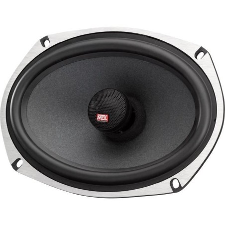MTX TX669C Haut-parleurs voiture Coaxiaux 15x23cm 6x9 2 voies 120W RMS 4 Châssis alu Tweeters néodyme dôme soie Membrane fibr