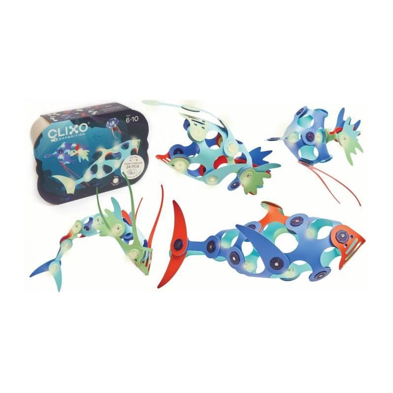 Ocean Creatures CLIXO - GIPSY TOYS - Jouet de construction magnétique Ocean Creatures CLIXO - GIPSY TOYS - Jouet de construction magnétique