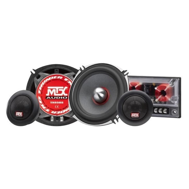 Kit 2 voies - MTX AUDIO - 13cm - 4O - 80Wrms - Châssis aluminium - Bobine Ø30mm TIL - Tweeter néodyme Ø28 mm Kit 2 voies - MTX AUDIO - 13cm - 4O - 80Wrms - Châssis aluminium - Bobine Ø30mm TIL - Tweeter néodyme Ø28 mm