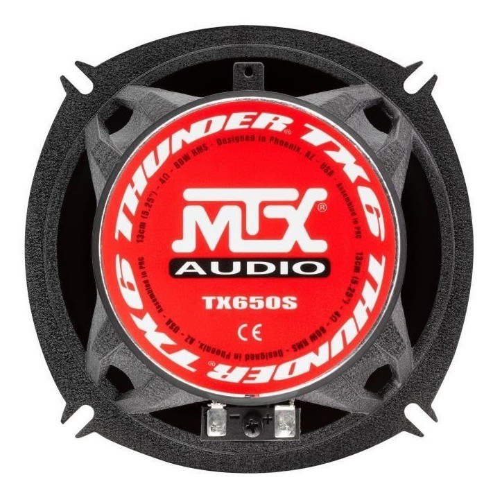 Kit 2 voies - MTX AUDIO - 13cm - 4O - 80Wrms - Châssis aluminium - Bobine Ø30mm TIL - Tweeter néodyme Ø28 mm Kit 2 voies - MTX AUDIO - 13cm - 4O - 80Wrms - Châssis aluminium - Bobine Ø30mm TIL - Tweeter néodyme Ø28 mm