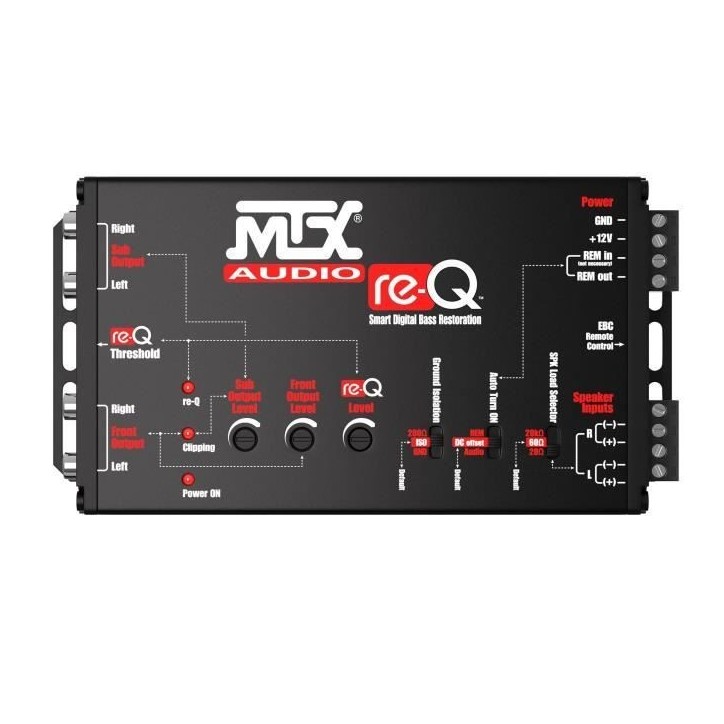 Processeur - MTX AUDIO - Entrées haut-niveau vers sorties RCA Processeur - MTX AUDIO - Entrées haut-niveau vers sorties RCA